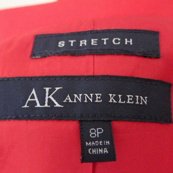 ANNE KLEIN BRIGHT RED COTTON BLAZER - SIZE 8P - Picture 10 of 12